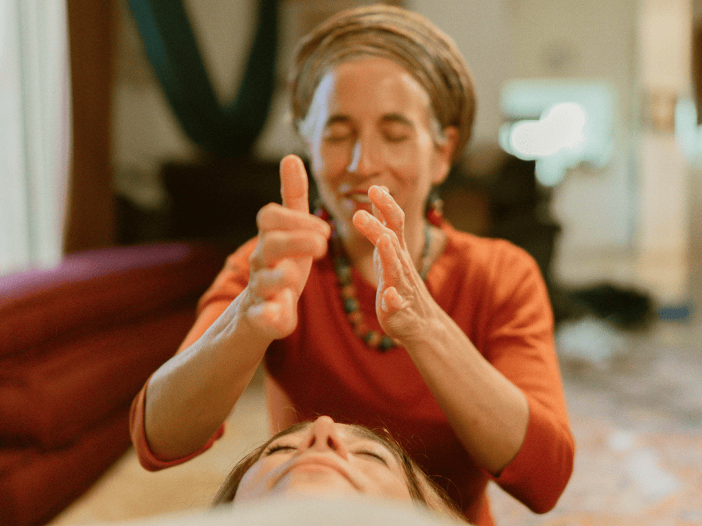 Chana working with a client